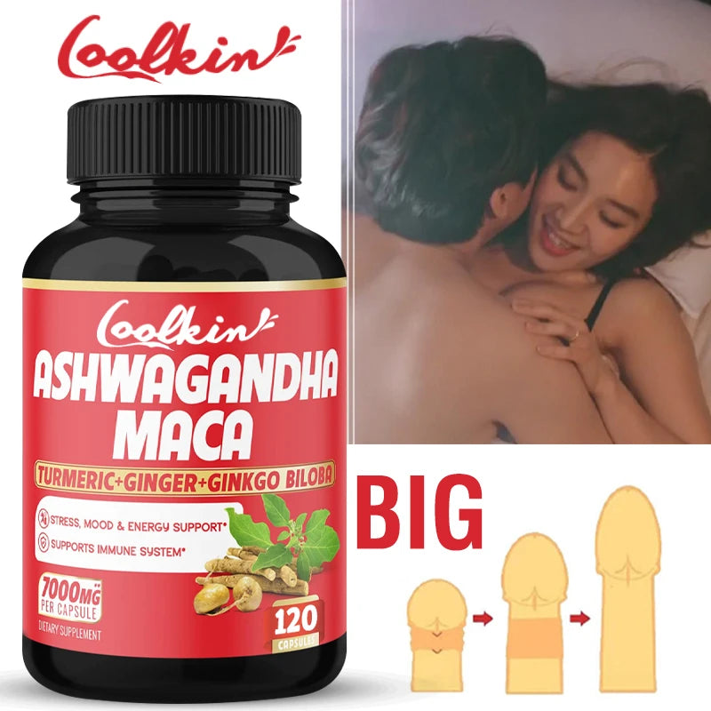 Ashwagandha and Maca Supplements - Male Supplements, Stamina & endurance, Supports Reproductive Health