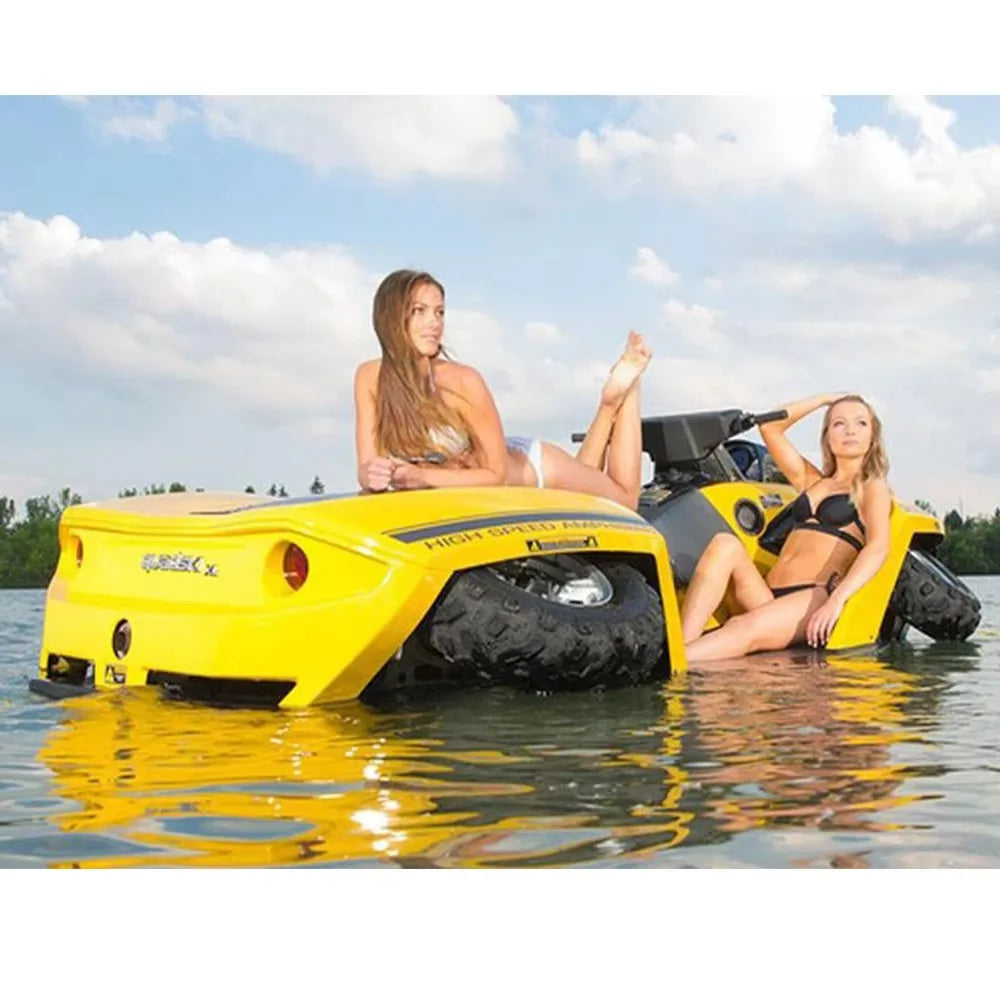 Factory Supplies High Quality OEM Fiberglass 4 Stroke Engine Amphibious Water Sports Vehicles Heavy Duty All Terrain Lake River