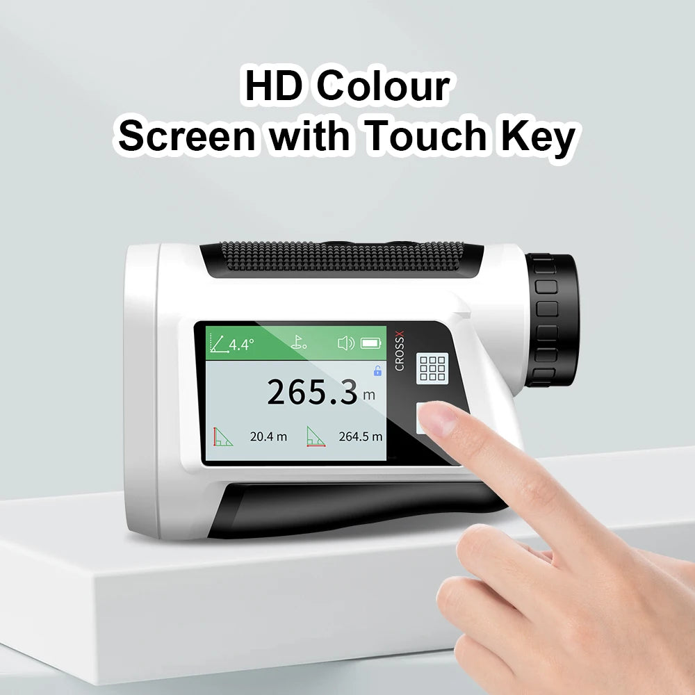 Golf Rangefinder with Slope Laser Range Finder with Touch Screen Flag Locking Vibration Ideal Golf Accessories for Golfers