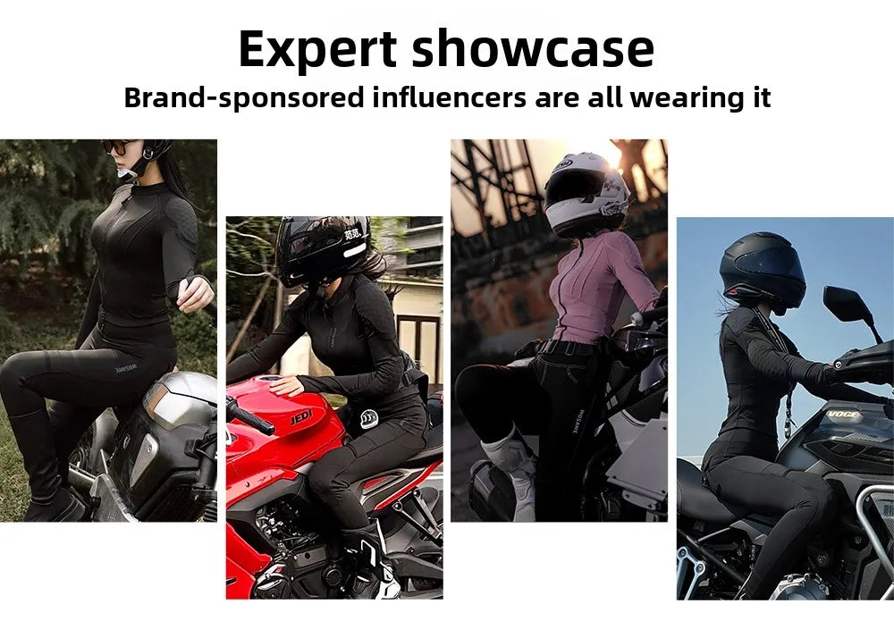 WOSAWE Women Motorcycle Jacket CE Approved Motorcycle Body Armor Summer Downhill Motorbike Protection Moto Racing Clothing