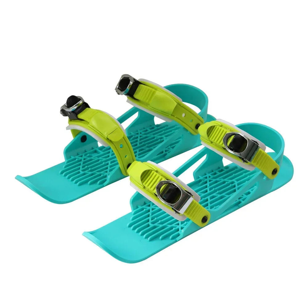 Mini Short Skis For Outdoor Snow Ski Boots Snowboards Portable Ice Skates And Snow Boots For Winter Travel