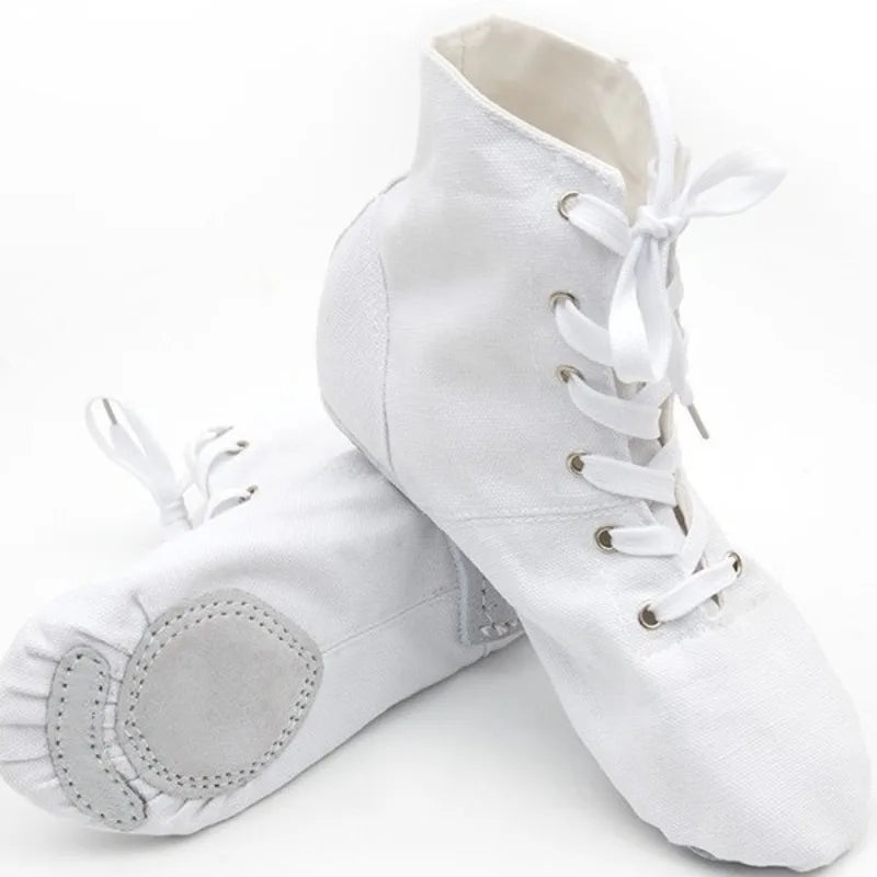 High Top Desinger Ballet Dance Split Heels Sole Shoe Black Red White Men Women Boys Girls Canvas Jazz Shoes