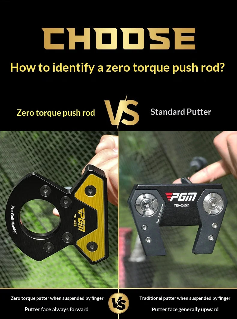 PGM Golf Club Zero Torque Putter Male Female Stable Big Head Forged Aluminum Low Center of Gravity with Ball Picking Aiming Line