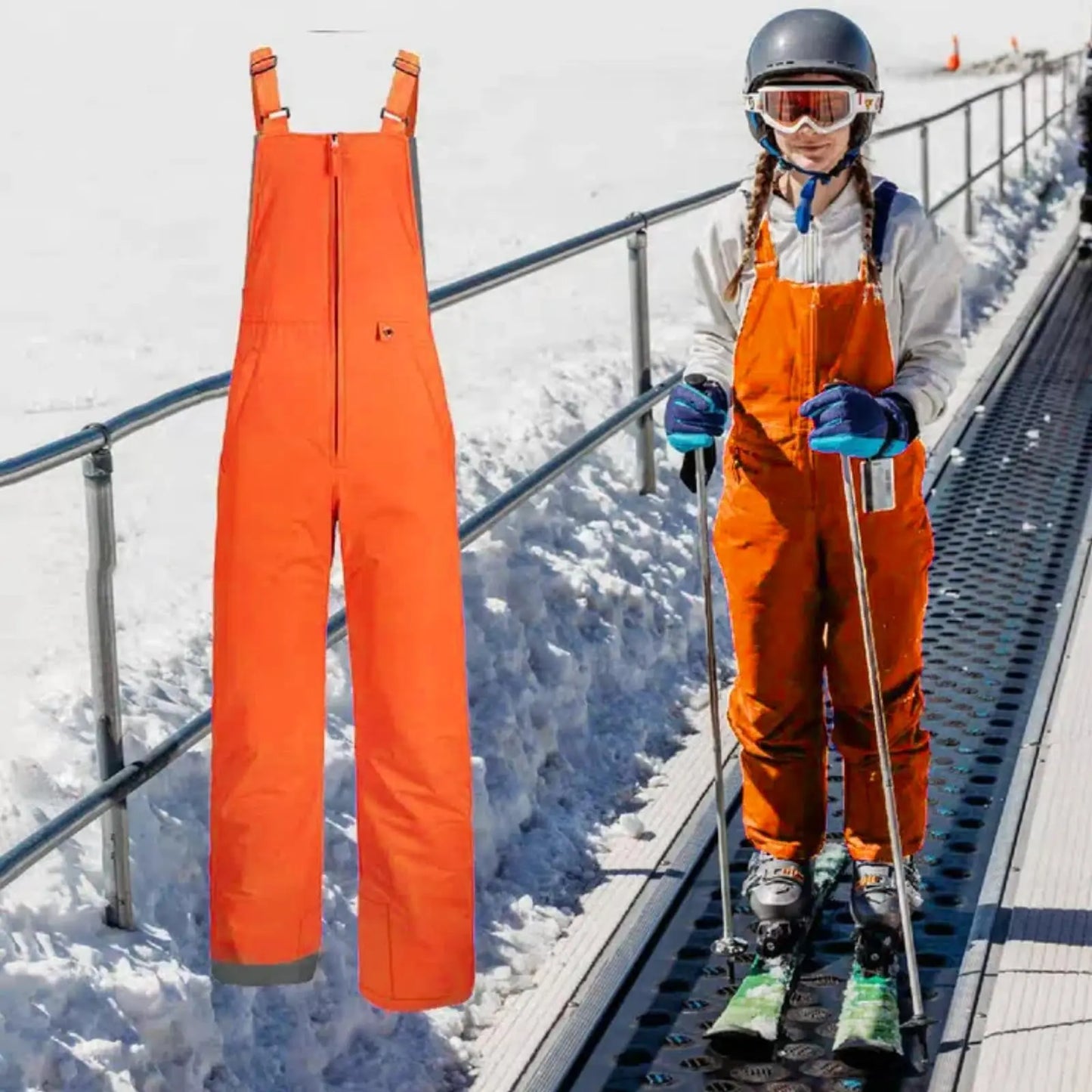 Children's Ski Pants Boys Girls Loose Casual Fashion Comfy Jumpsuit Rompers Pants Mountain Children's Ski Waterproof Snowpants