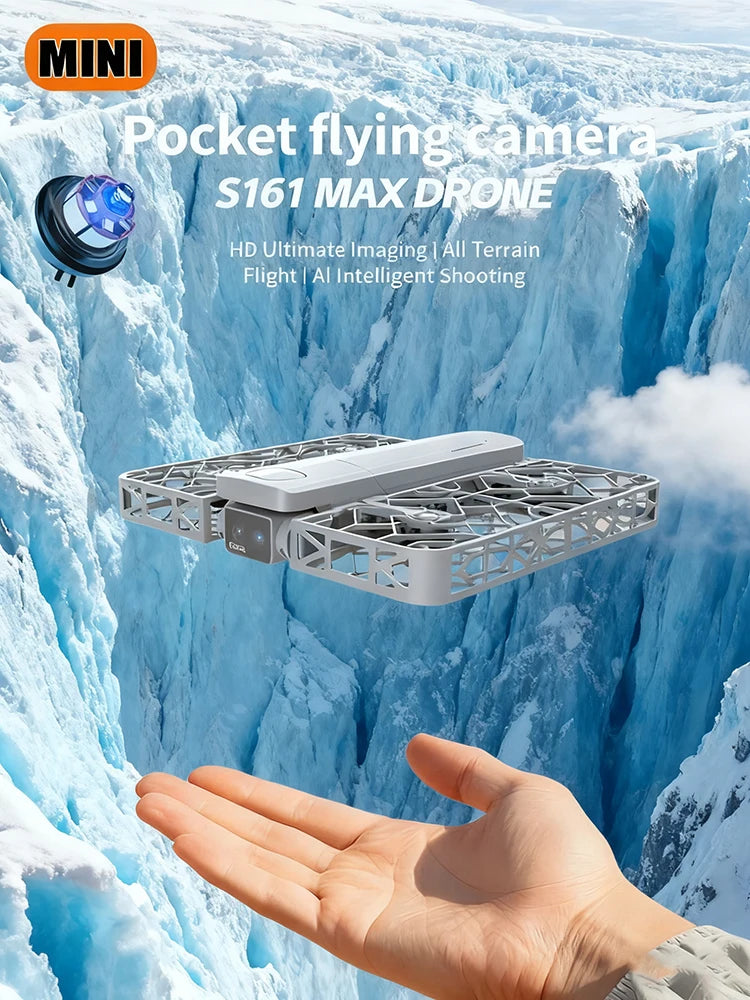 2025 NEW S161 MAX MIni Drone Cam 4K HD Professinal Dual Camera 4.5-inch screen UAV With screen brushless motor Quadcopter Drones
