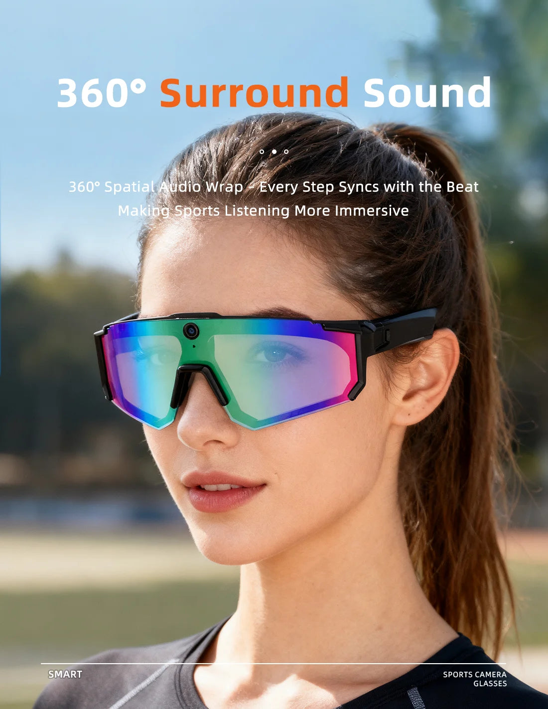 4K Polarized Sunglasses AI Smart HD 800W Camera Bluetooth Call Translation For Men Cycling Anti Glare Driving UV400 IP54 Goggles