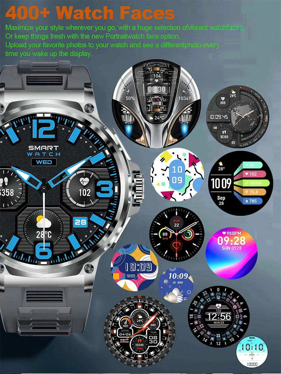 2026 New Men GPS Track Smart Watch 1.85 Inch Ultra HD AMOLED Screen 710 Mah Battery Bluetooth Call Smartwatch For Android IOS