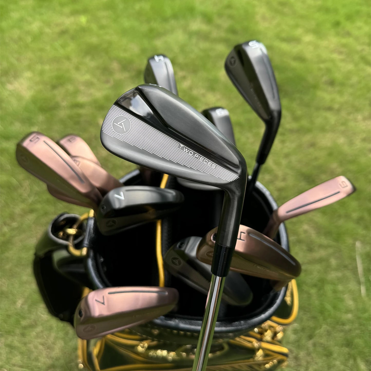 Calong Yamahero S880 Golf Irons Set Black / Golden 4 5 6 7 8 9 P With Steel Shaft Hollow Design Top Golf Clubs