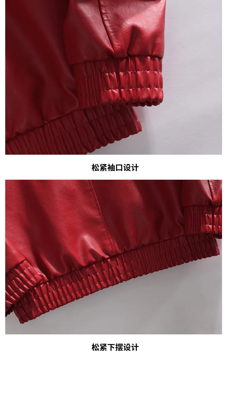 Men's 2026 Spring/Summer Men's Leather Jacket Coat New Trend Brand Motorcycle Suit High-Quality PU Coat Asian Sizes
