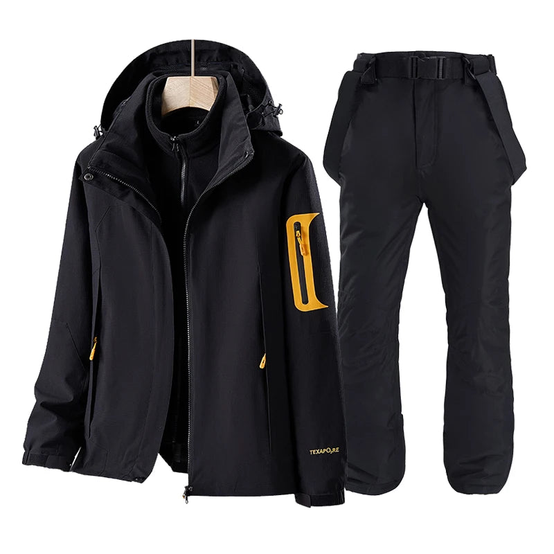 Women Ski Jacket+Pants Winter Warm Windproof Ski Suit Female Snowboard Snow Coat Trousers Outdoor Sports Camping Brand Ovearalls