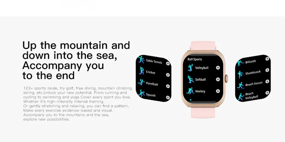 2026 New Bluetooth Call Smart Watch Women Customisable Dials Waterproof Sports Fitness Tracker Fashion Ladies' Smartwatch+Box