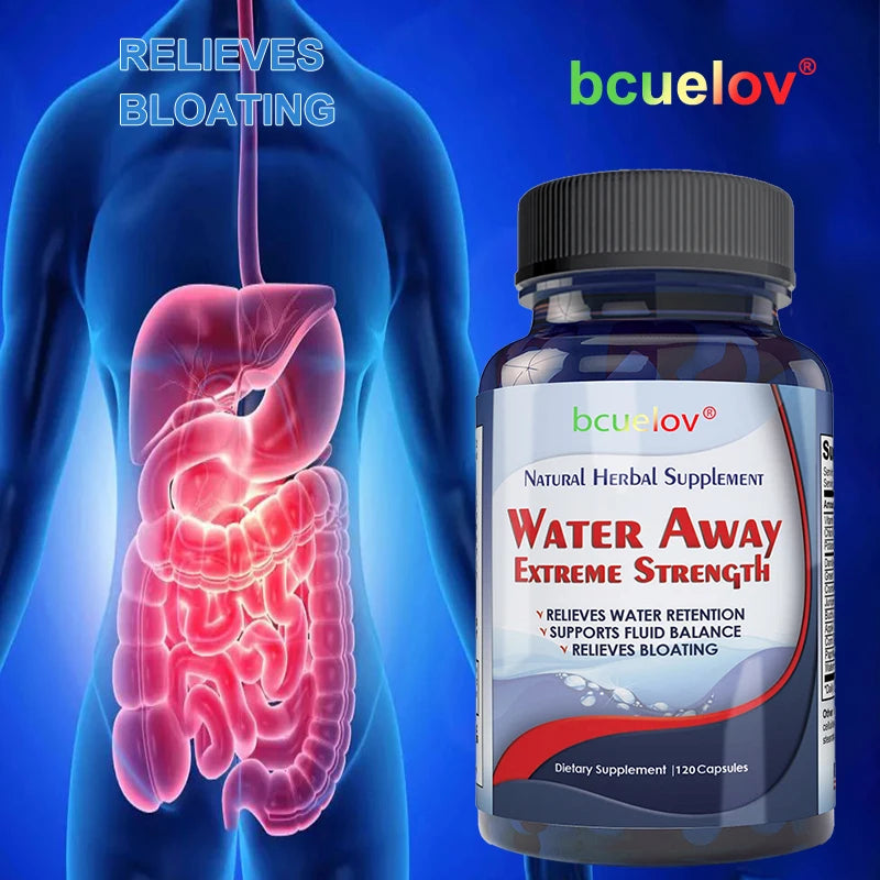Bcuelov diuretic weight loss supplement capsules help eliminate excess water, bloating, edema, healthy urination, cleansing