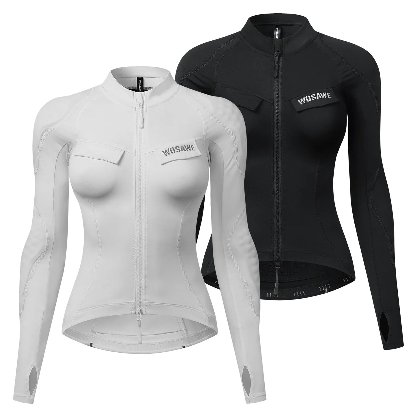 WOSAWE Warm Motorcycle Armor Jacket For Women Anti Fall Motorcycle Soft Armor Winter Motorbike Riding Protective Jacket