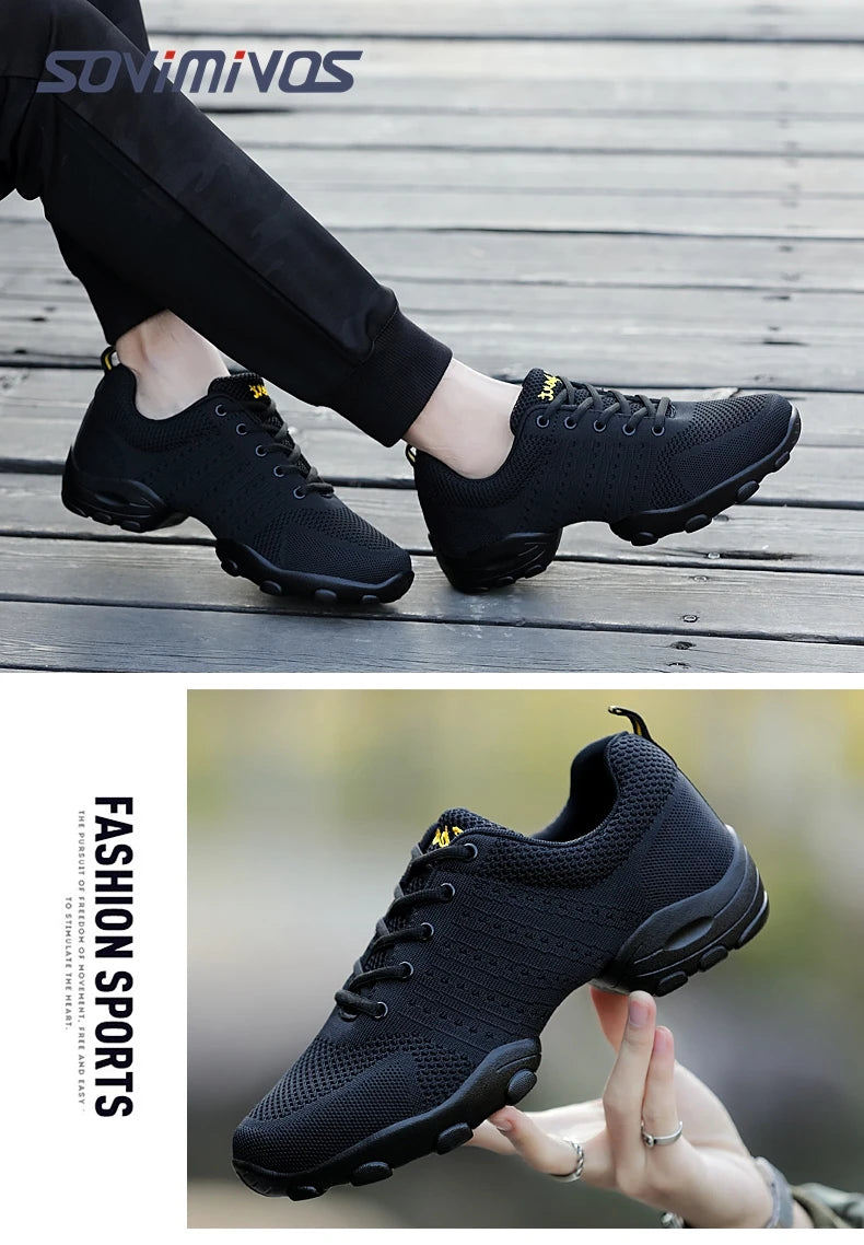 New Coming Dance Sneakers Jazz Shoes Dancing Modern Footwear Belly Contemporary Gym Dancers Leisure Sports Men Women Child Adult