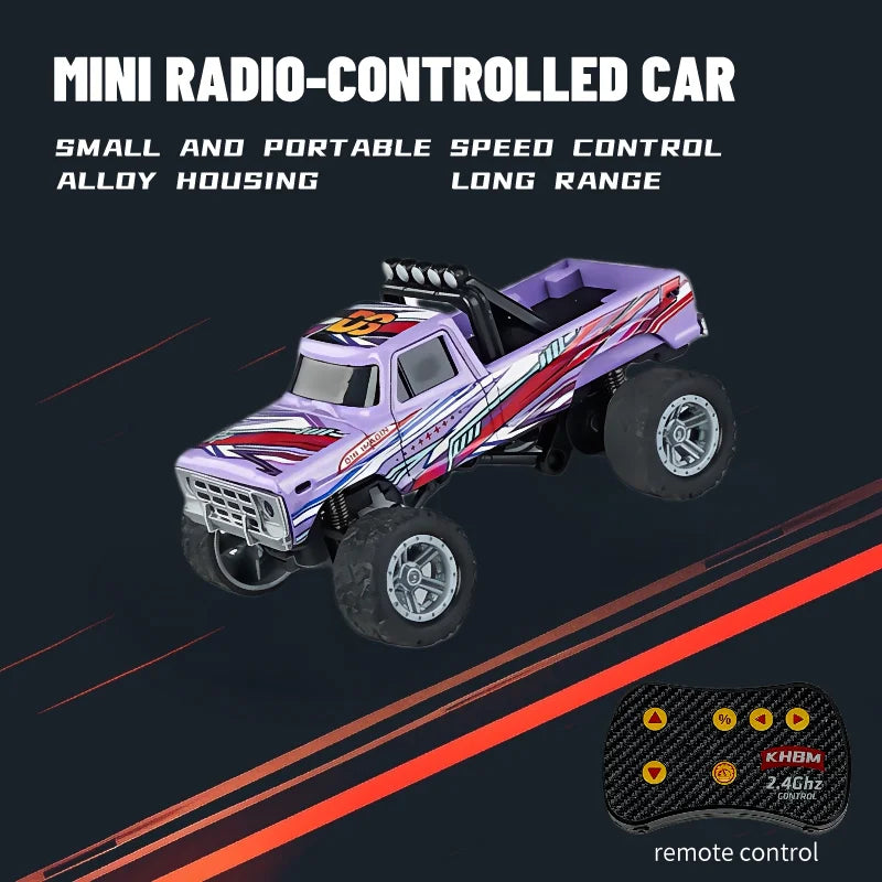 New RC Car MINI Alloy 1/64 Remote Control Car Convenient to Carry 60 Minutes of Work Time Children's Gifts Electronic Toys