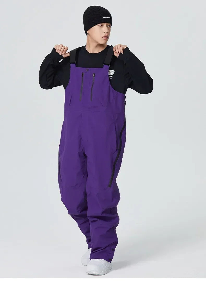 New 2025 Outdoor Winter Ski Pants for Women Men Waterproof Thermal Skiing Overalls Thickened Windproof Snowboard Straps Trousers