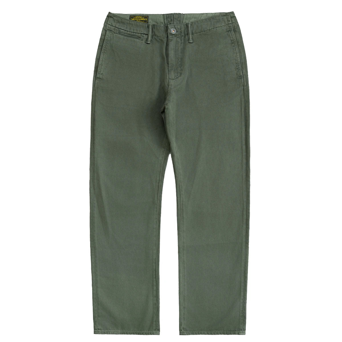 Red Tornado 11.5oz Cotton Twill Chino Garment Dyeing Vintage American Workwear Men's Pants Straight Leg