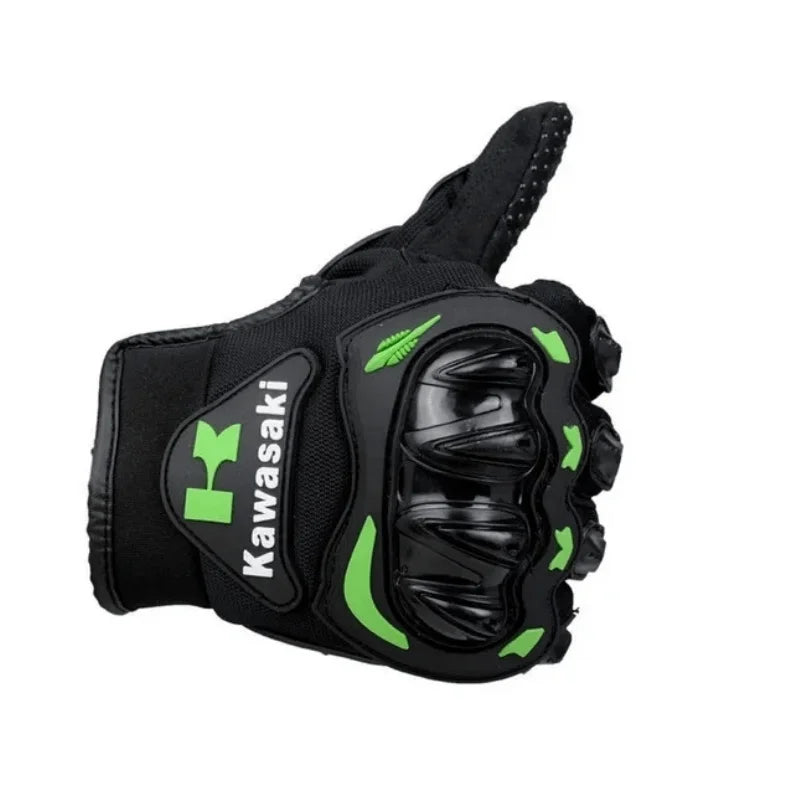 Kawasaki motorcycle gloves full finger gloves anti slip and wear-resistant off-road racing bicycle protective equipment gloves