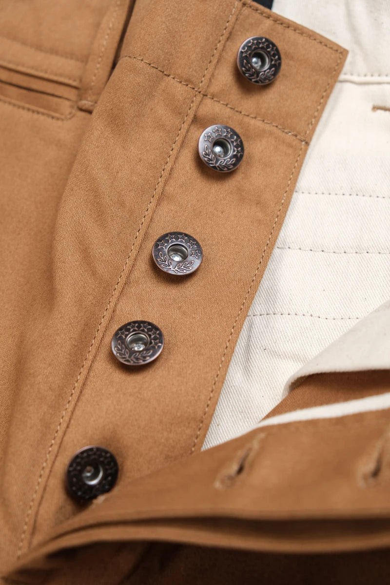 High Waist Wide Leg Khaki Pants American Retro Military Sle Chino Cuffed Double Silk Luster Straight Leg Workwear Trousers