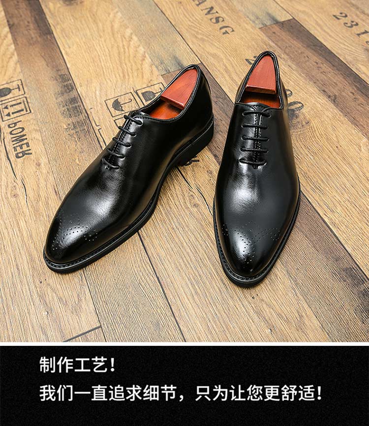 New Red Sole Brogue Shoes Men Black Business Mens Formal Shoes Lace-up Round Toe Spring/Autumn
