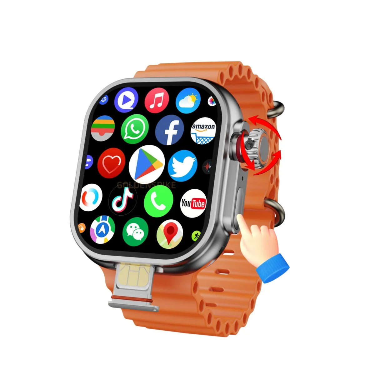 S11 Ultra Smart Watch 2.26 inch Amoled 490*580 Smartwatch With 4G 5G LTE Sim Card Touch encoder GPS precise position 2000Mah