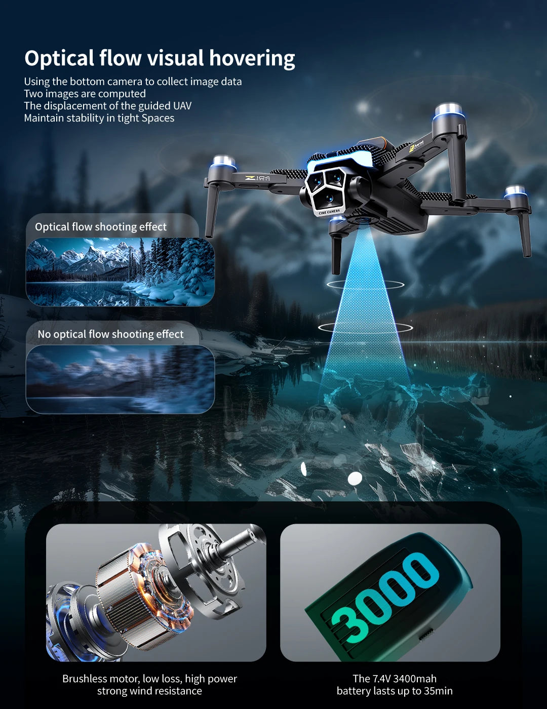 For Xiaomi Z104 GPS positioning Drone 8K HD Aerial Photography Dual Camera Brushless Quadrotor Obstacle Avoidance Aerial RC UAV