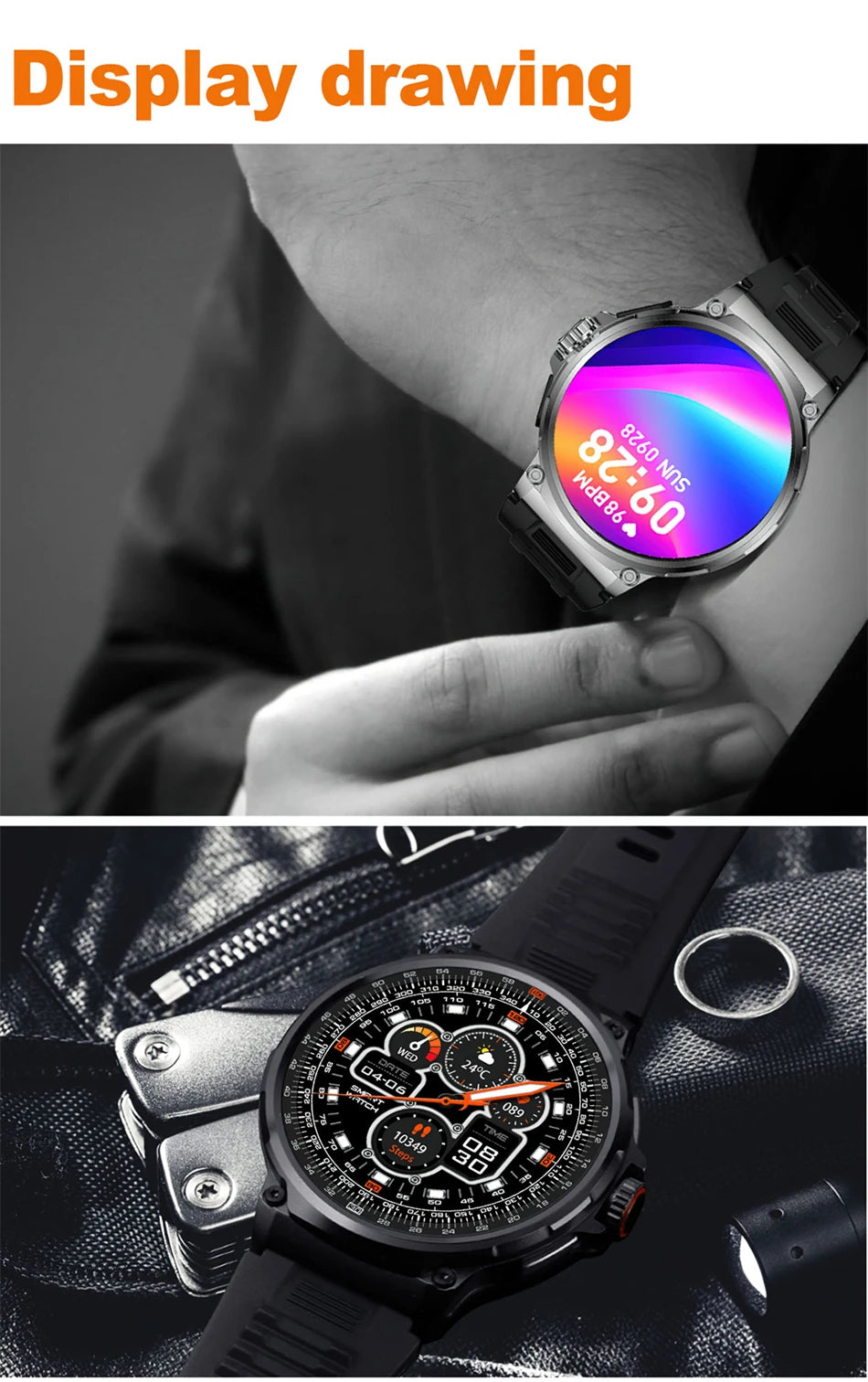 2026 New Men GPS Track Smart Watch 1.85 Inch Ultra HD AMOLED Screen 710 Mah Battery Bluetooth Call Smartwatch For Android IOS