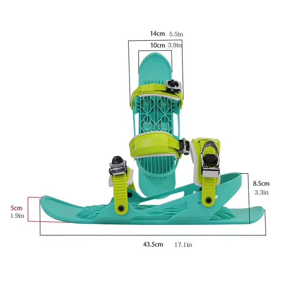 Mini Short Skis For Outdoor Snow Ski Boots Snowboards Portable Ice Skates And Snow Boots For Winter Travel