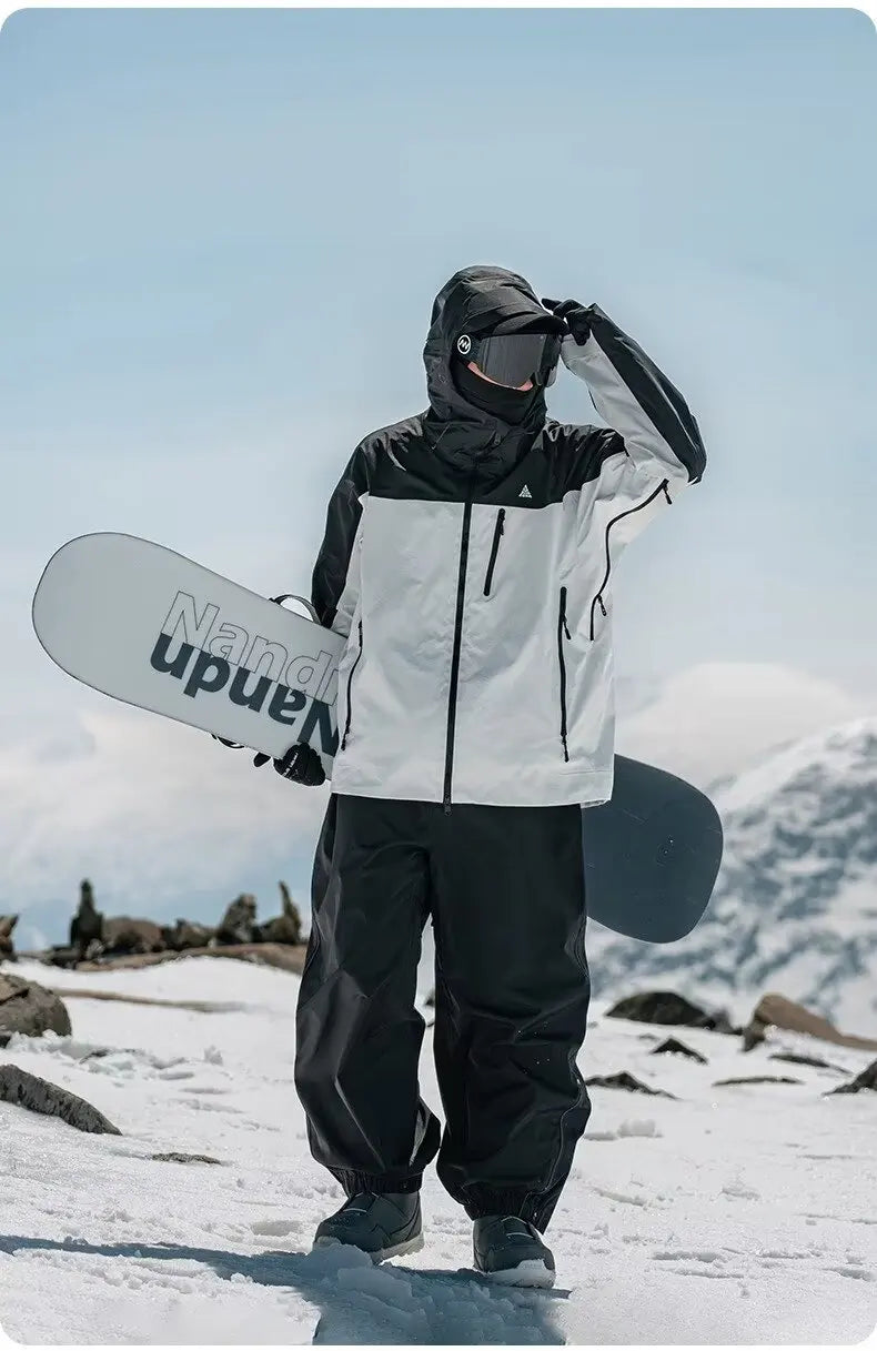 Ski Pants Men's Women's Single Board Waterproof Loose Fit Wear Resistant Professional Double Board Ski Pants