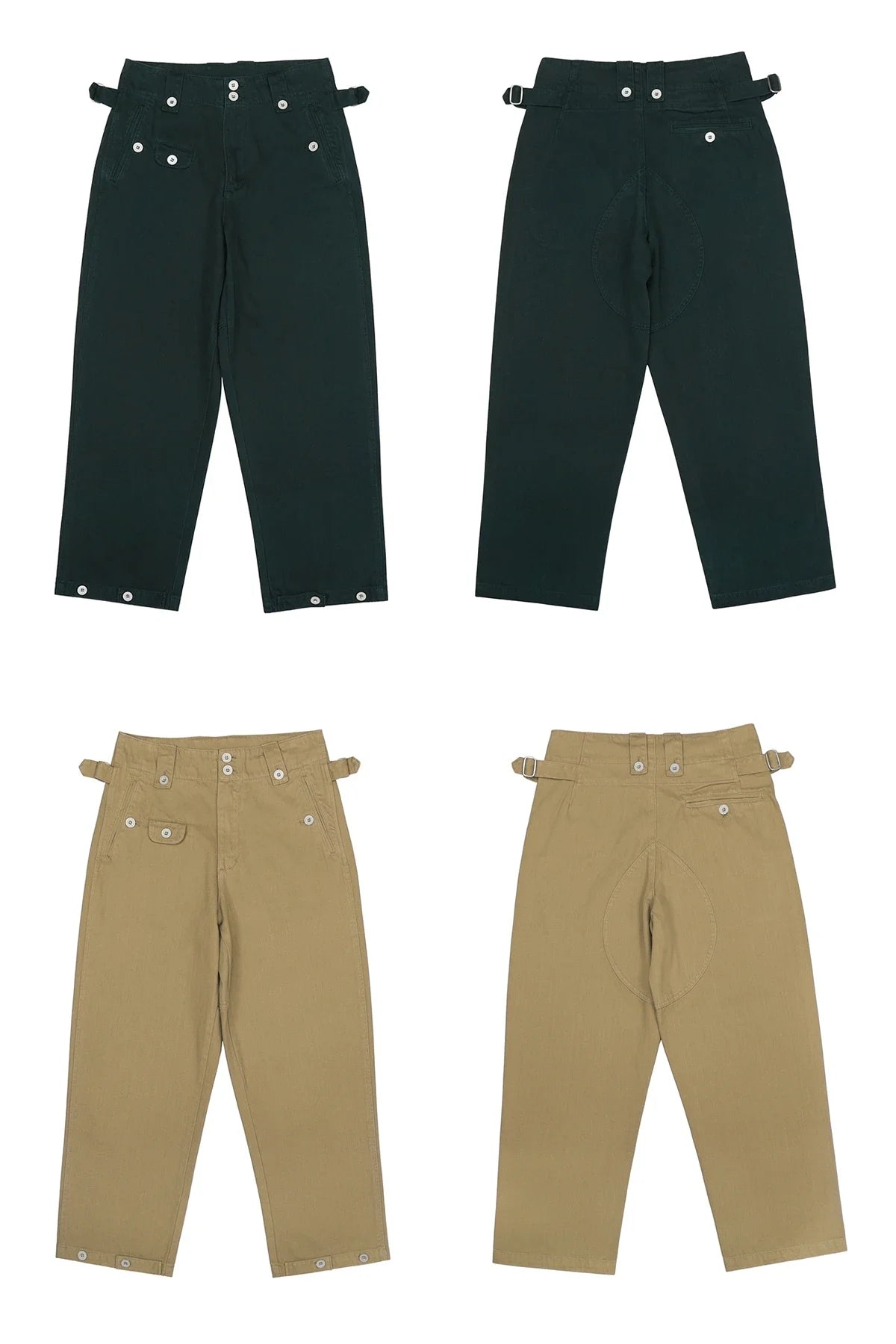 Second Order Army M40 Cargo Pants German Style Vintage Inspired Chino Trousers