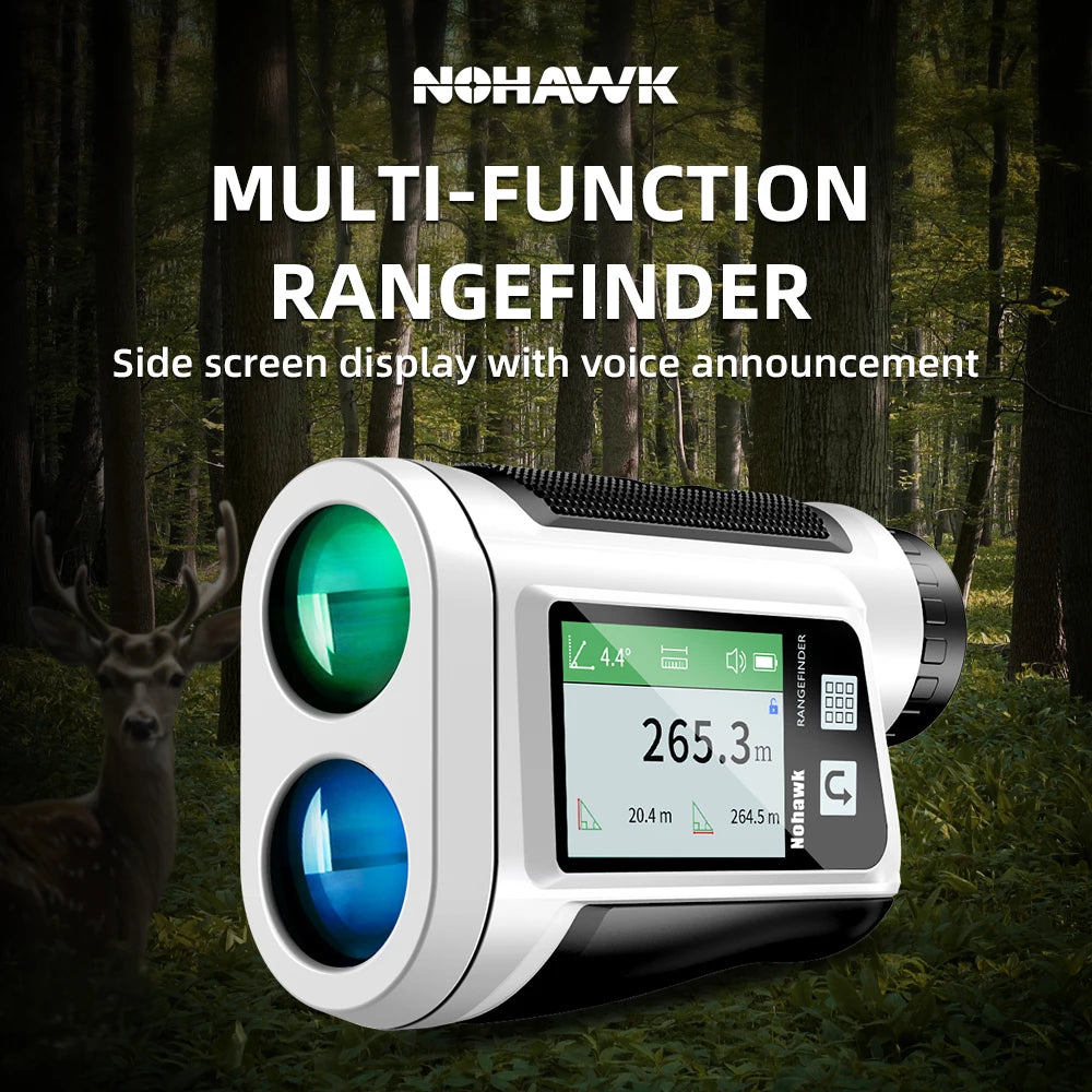 Golf Rangefinder with Slope Laser Range Finder with Touch Screen Flag Locking Vibration Ideal Golf Accessories for Golfers