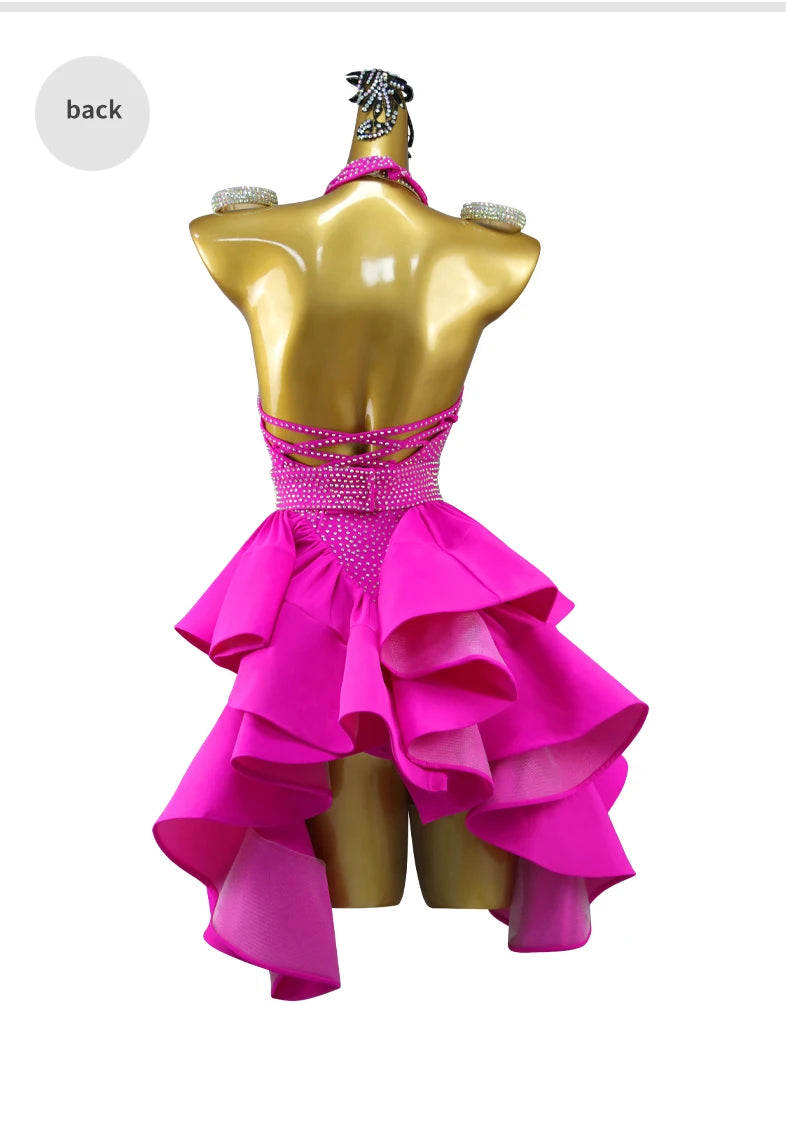 Latin Dance Competition Dresses Dancewear Skirt Womens Top Suit Female Urban Ballroom Girls Sexy New Costume Sport Party Clothes