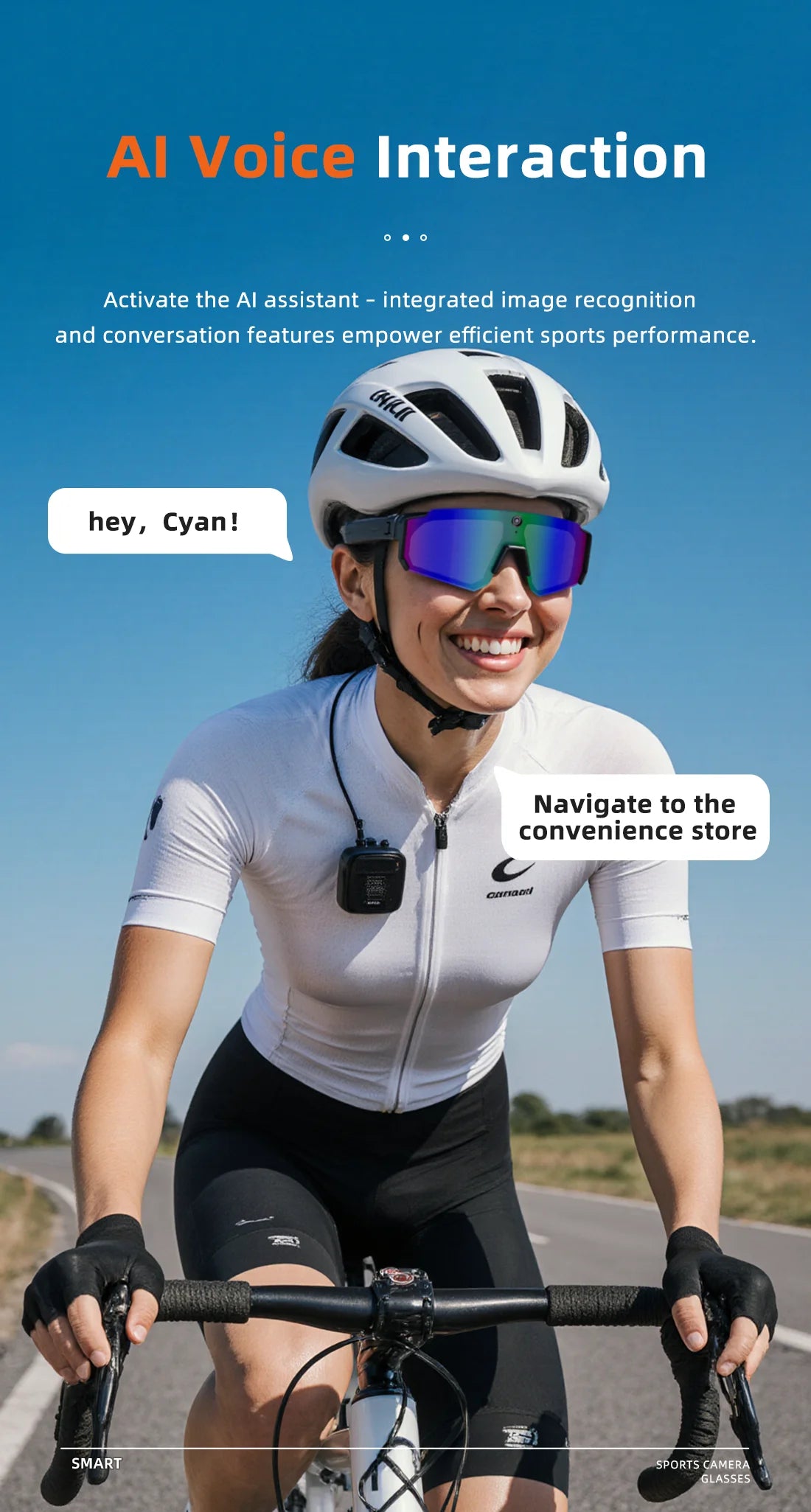 4K Polarized Sunglasses AI Smart HD 800W Camera Bluetooth Call Translation For Men Cycling Anti Glare Driving UV400 IP54 Goggles