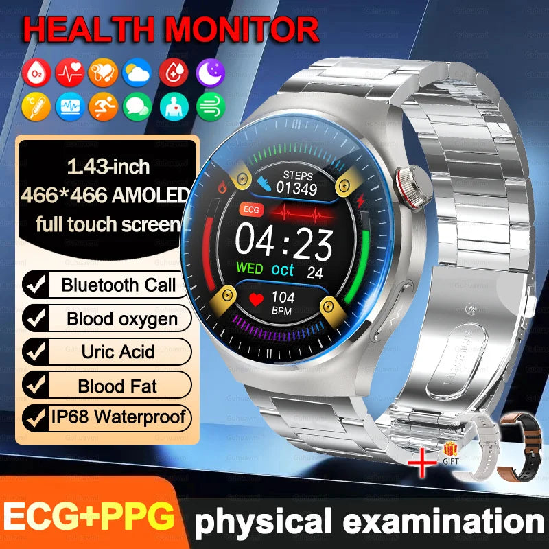 2026New high-end Smart Watch Men Women Health Measurement Blood Oxygen Bp physical examination call exercise ECG Smartwatch Man