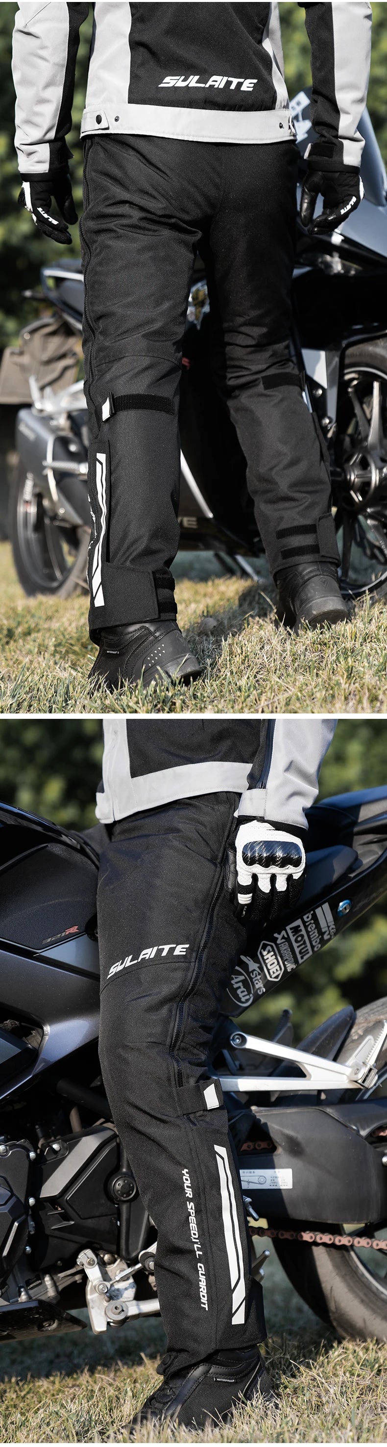 Winter Warm Motorcycle Riding Pants Quick Release Windproof Anti-Fall Wear-Resistant Motorcycle Pants for Riding
