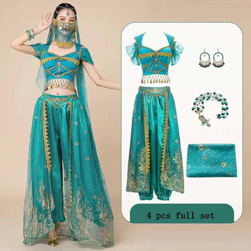 Belly Dance Dress Jasmine Princes Cosplay Dresses Han and Tang Chinese Style Cos Costume Girls female Belly Dance Outfits