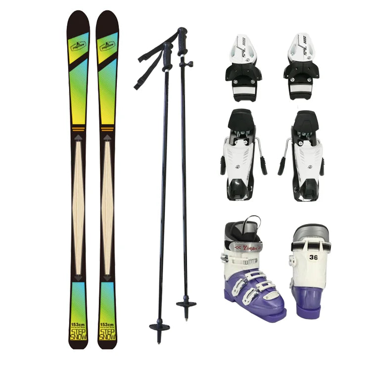 Carbon Skis Set Snow Binding Snow Boots Shoes High Quality Normal Norml Ski Adult Speed Ski