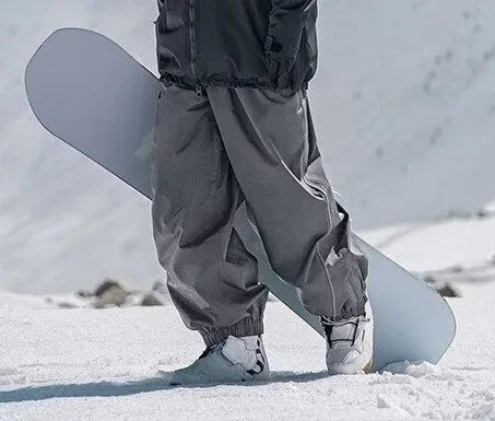 Ski Pants Men's Women's Single Board Waterproof Loose Fit Wear Resistant Professional Double Board Ski Pants