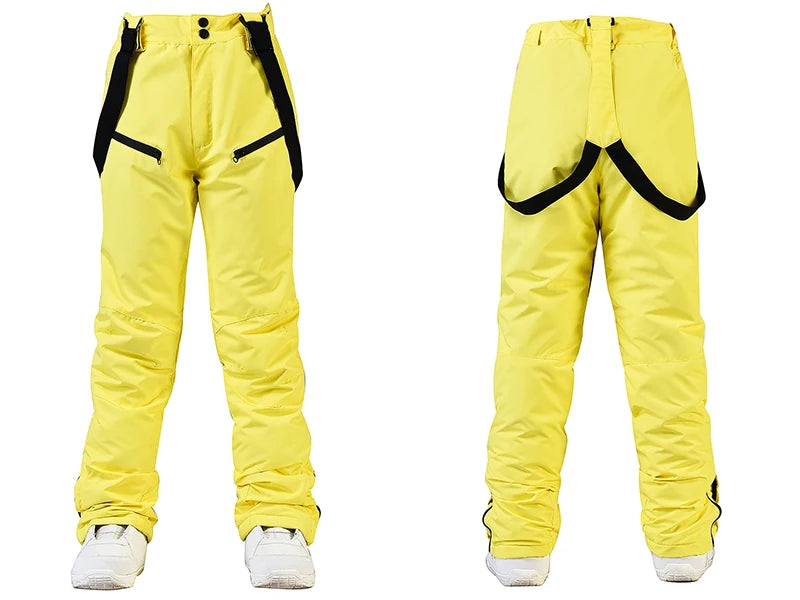 Winter Unisex Ski Pants Windproof Waterproof Snowboard Wear Outdoor Warm Snow Sports Pants Men Women Skiing Trousers