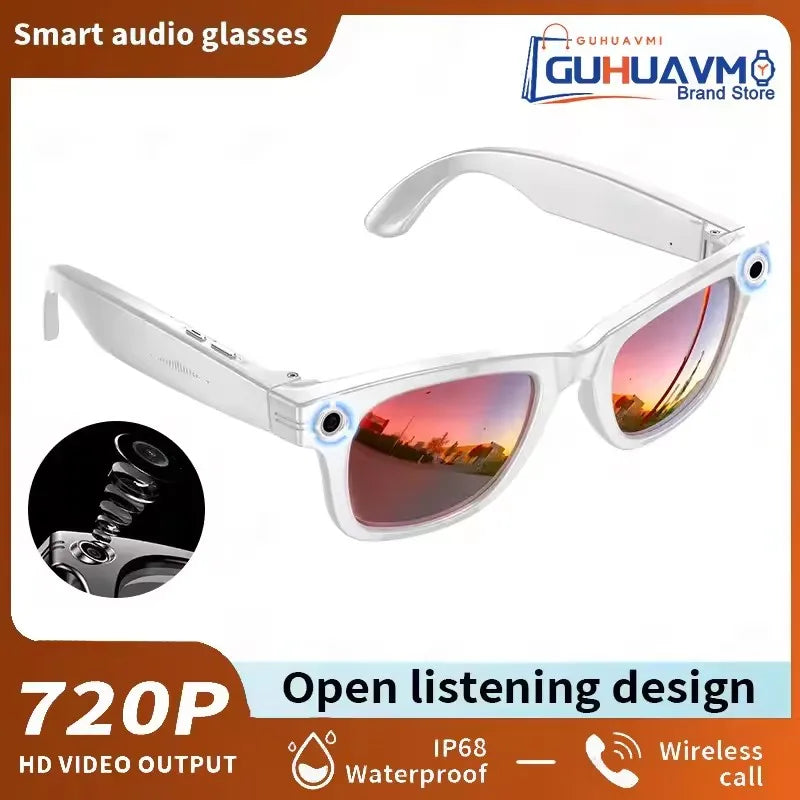 Tavyu Smart Glasses HD 8K Photochromic Lens Bluetooth Call WIFI Transmission Music Translate Video Recording Camera Glasses Men