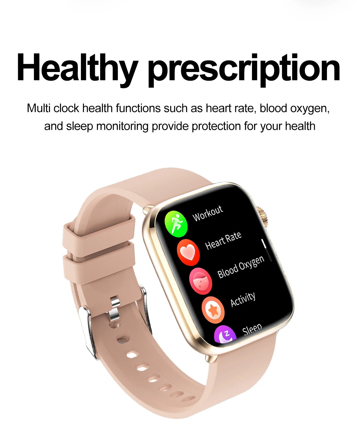 2025 New Women Men AI Smart Diagnosis Watch HRV+PPG Blood Pressure Heart Rate Health Monitor IP68 NFC Fashion Sports Smartwatchs