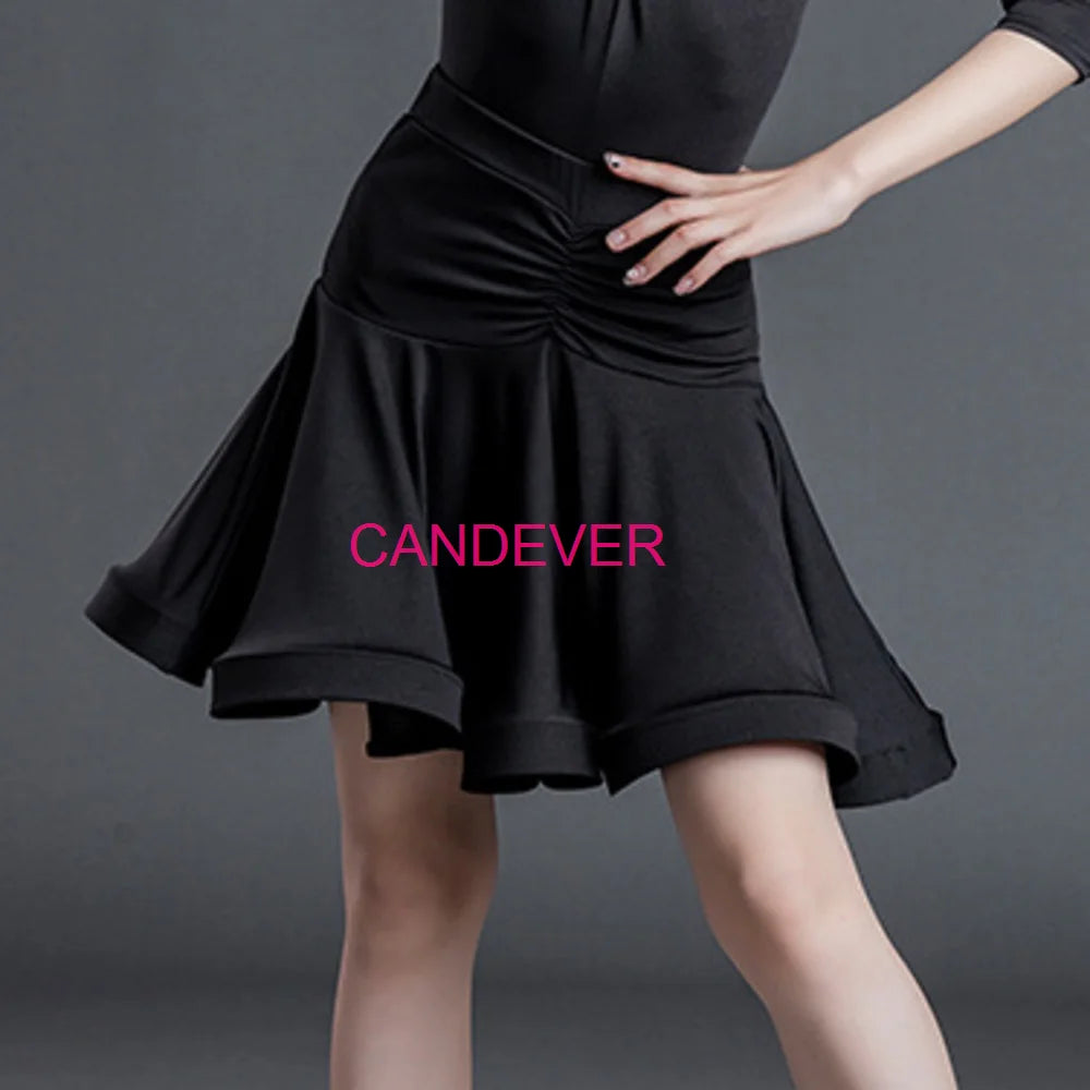 sexy Latin Dance Costume For Girls Ballroom Salsa Tango top Skirts Kids Child lace Leopard Latin Dance Split Dress Leotard Skirt