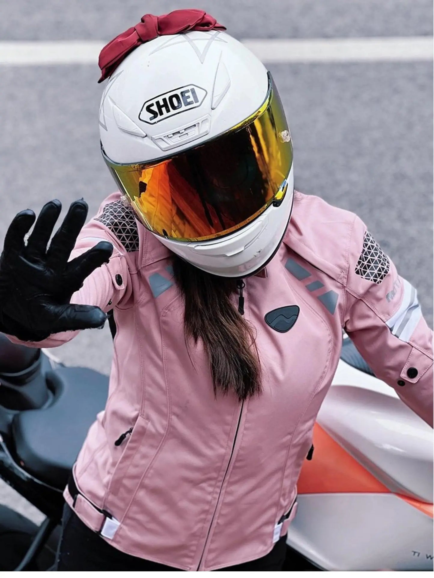 Women Motorcycle Jacket Four Seasons Breathable Lightweight Mesh Cycling Moto Jacket Protector Motocross Suit CE Protective
