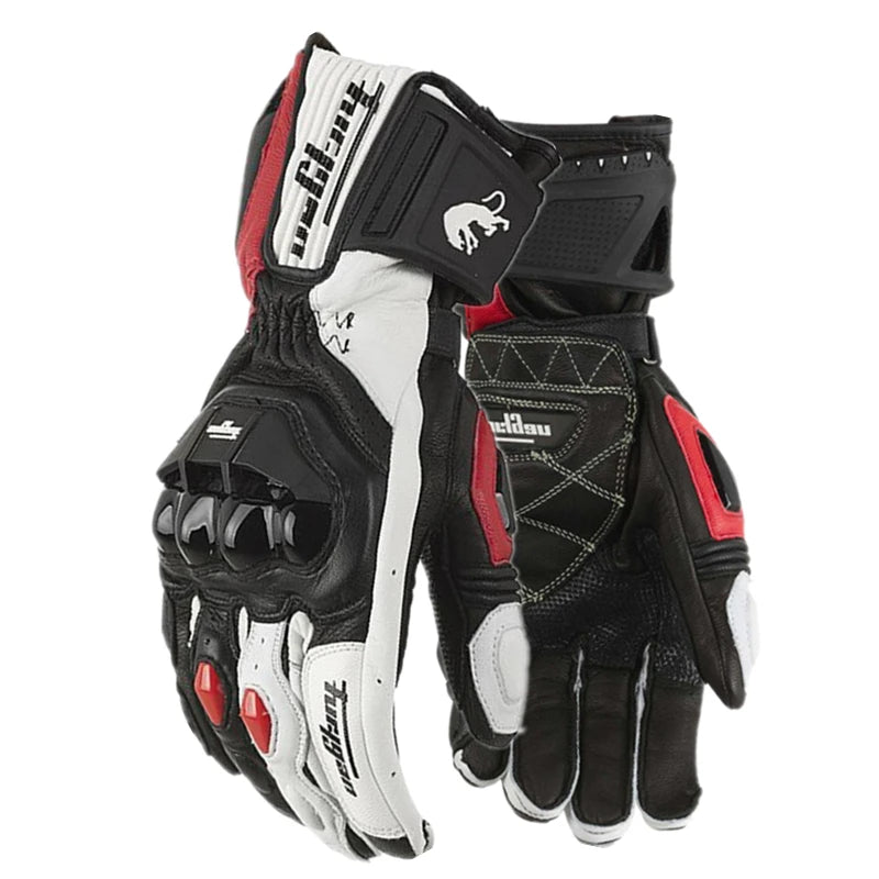 Genuine Leather Motorcycle Gloves Men's Windproof Outdoor Riding Motocross Gloves Touch screen Motociclismo Protective Equipment