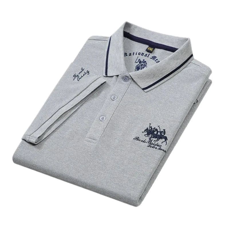 Summer Mens Short Sleeve Embroidered Polo Shirts Breathable Lightweight Shirt Luxury Top Casual Lapel T-shirt Men T Shirt Homme