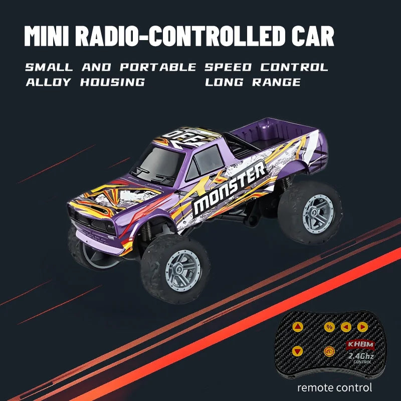 New RC Car MINI Alloy 1/64 Remote Control Car Convenient to Carry 60 Minutes of Work Time Children's Gifts Electronic Toys