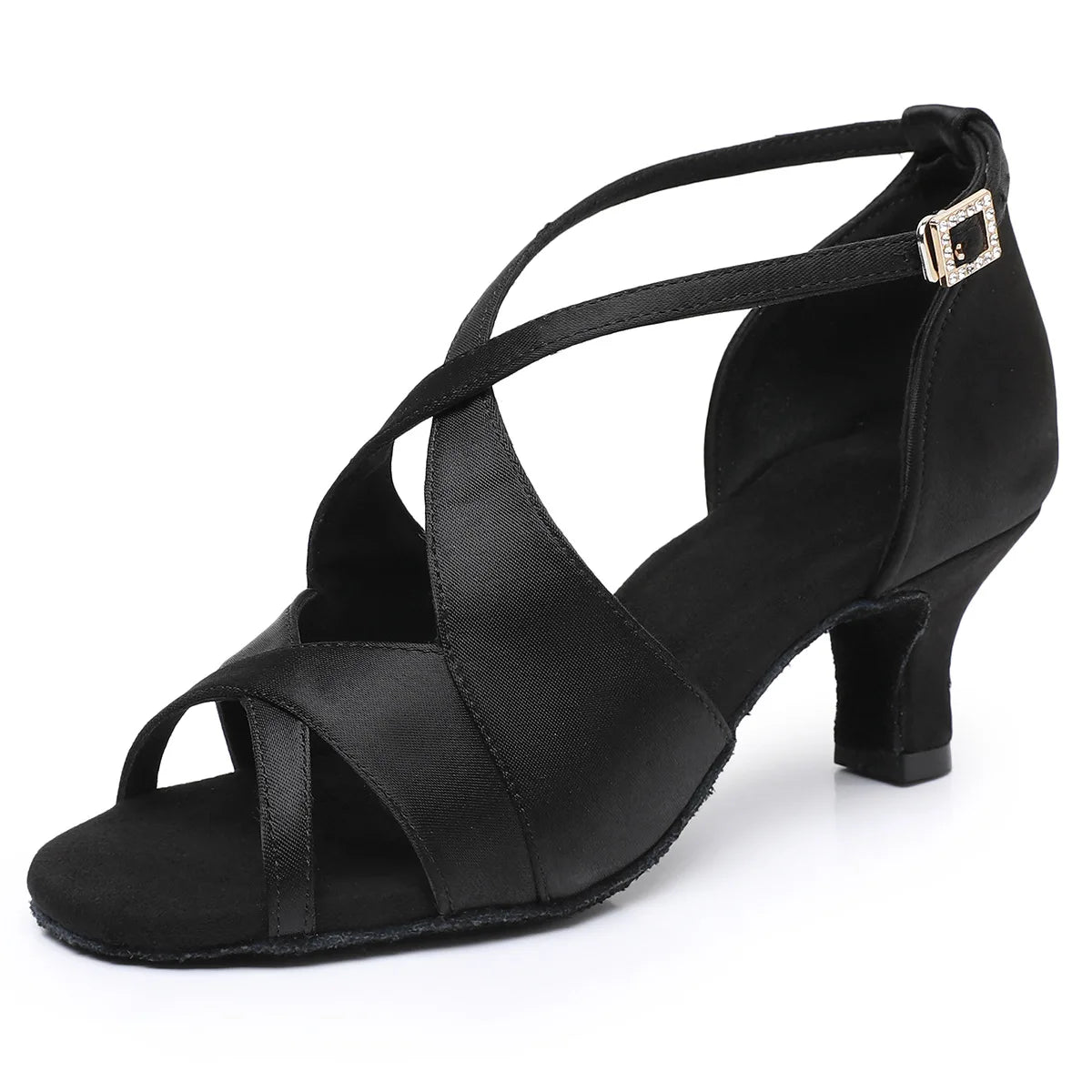 Latin Dance Shoes For Women Adults Soft Satin Breathable Sneakers Performance Shoes Cha Cha Fashion Social Dance Shoes Satin