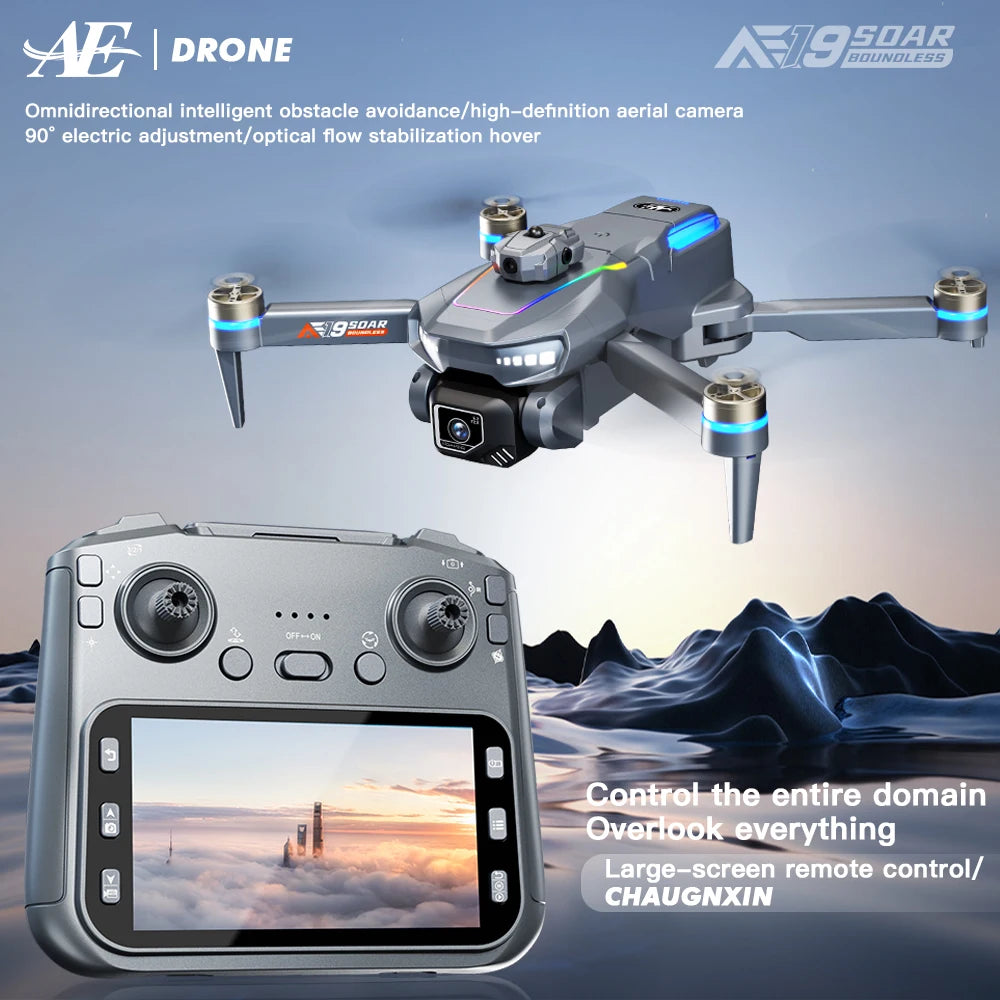 For Xiaomi 2026 NEW AE19 Drone With Remote control Obstacle Avoidance 8K HD Dual Camera Brushless WiFi FPV Foldable Quadcopter