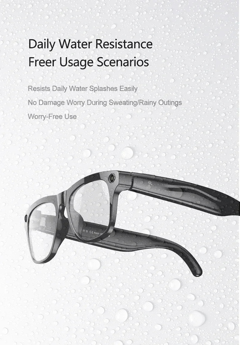 Lenovo AI Smart Glasses 800W Anti Shake HD Camera Video Recording Languages Translation Sunglasses BluetoothMusic Play Man Women