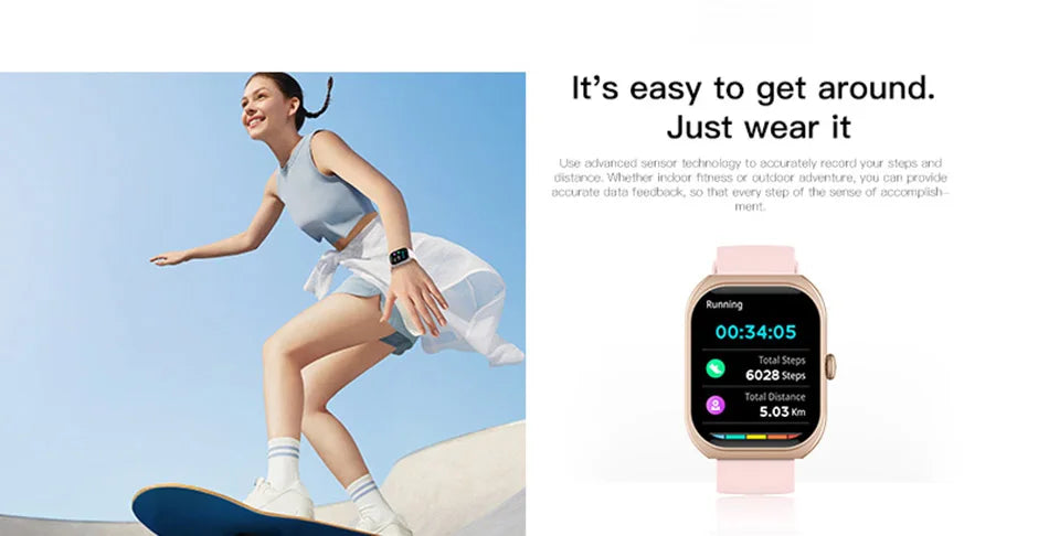 2026 New Bluetooth Call Smart Watch Women Customisable Dials Waterproof Sports Fitness Tracker Fashion Ladies' Smartwatch+Box